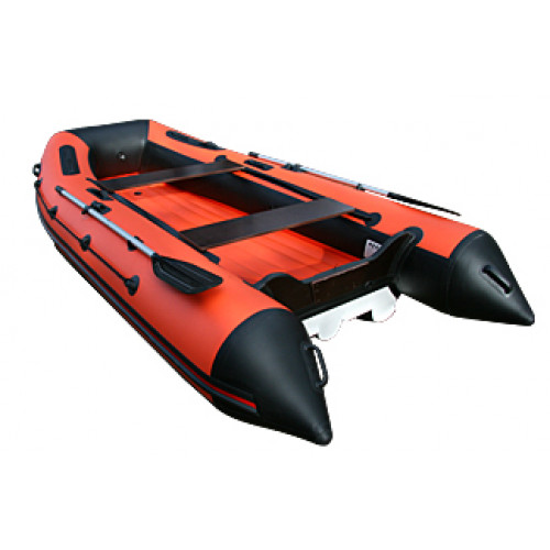 Лодка надувная моторная ПВХ НДНД Reef тритон 360нд (тёмно-серый/красный)